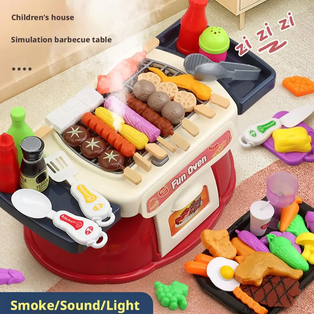 Mini Barbecue de cuisine pour enfants, jouet à marmite, brochettes de Barbecue, Simulation de nourriture, ensemble de cuisine, jouets de Table à manger pour garçons et filles, ornement de bureau