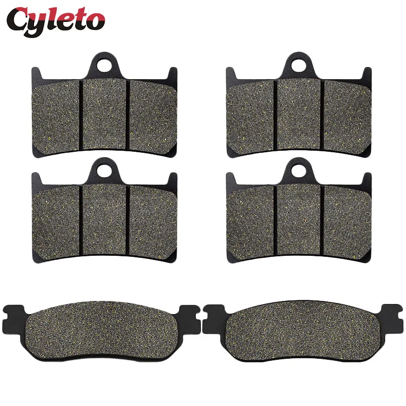 Cyleto Front Rear Brake Pads for Yamaha YZF600 YZF600R YZF 600 YZFR6 YZF R6 YZF-R6S 1999-2002 YZF1000 YZFR1 YZF R1 2002 2003