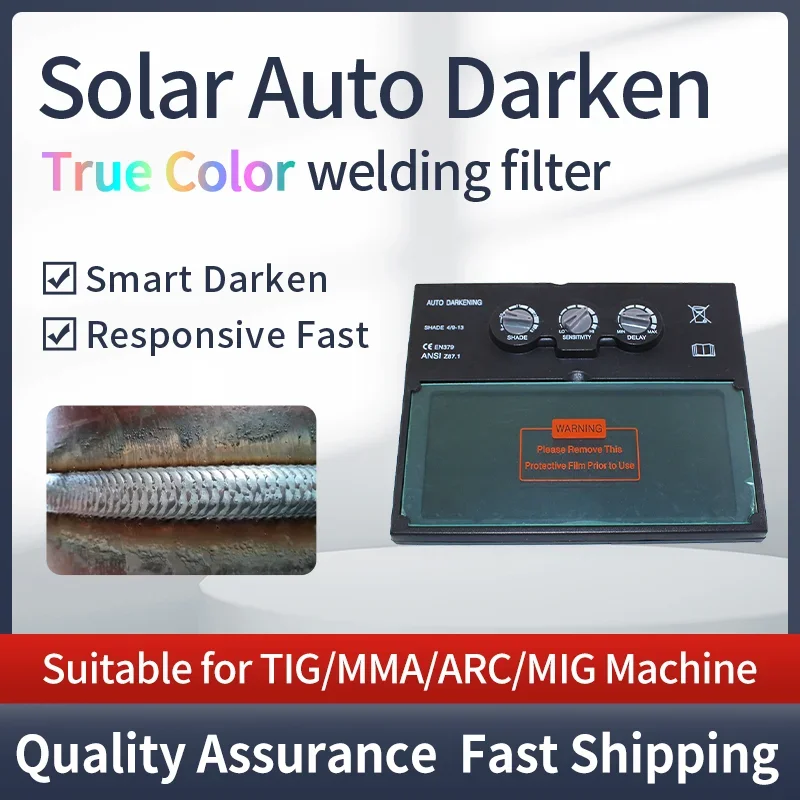 

Welding Accessories Solar Auto Darkening True color Welding Filter/Lens of TIG MMA MIG MAG Welder Cap Welding Machine