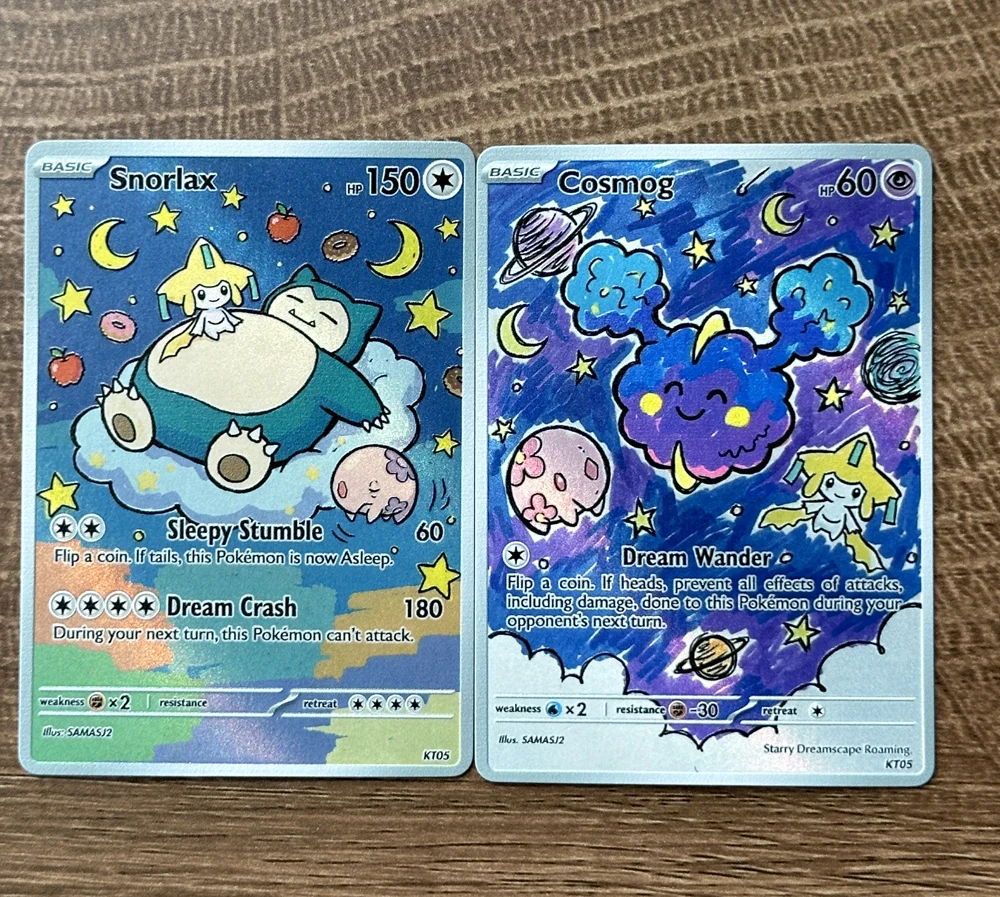 Pokemon PTCG Cards Jirachi Snorlax Cosmog Musharna Starry Dreamscape Roaming Style Collection Cards 5Pcs Pokemoncards Gift view 4