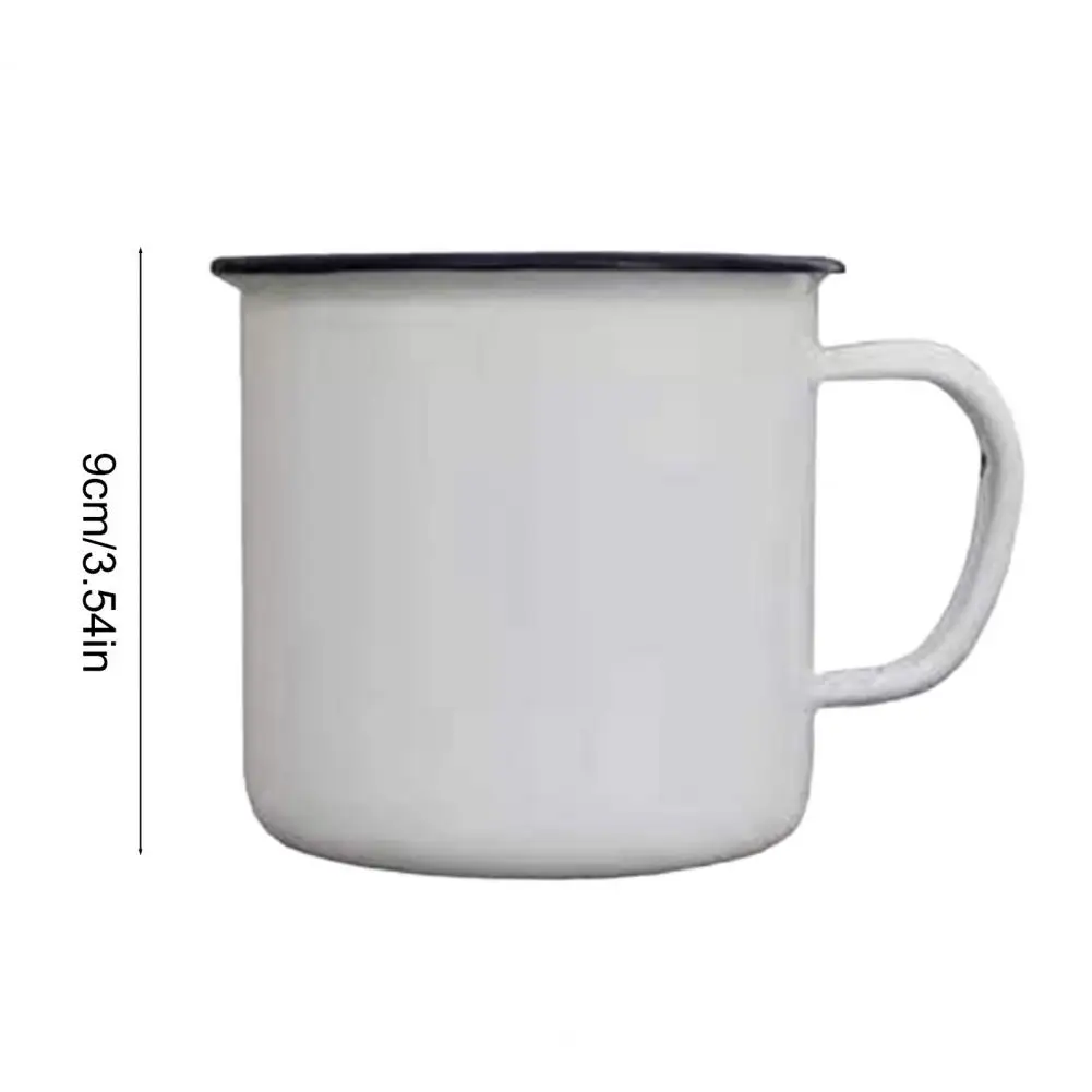 120/240/350/500ML Vintage Enamel Mug with Handle Heat-resistant Large Capacity Tea Milk Water Coffee Drinking Cup Retro Decor