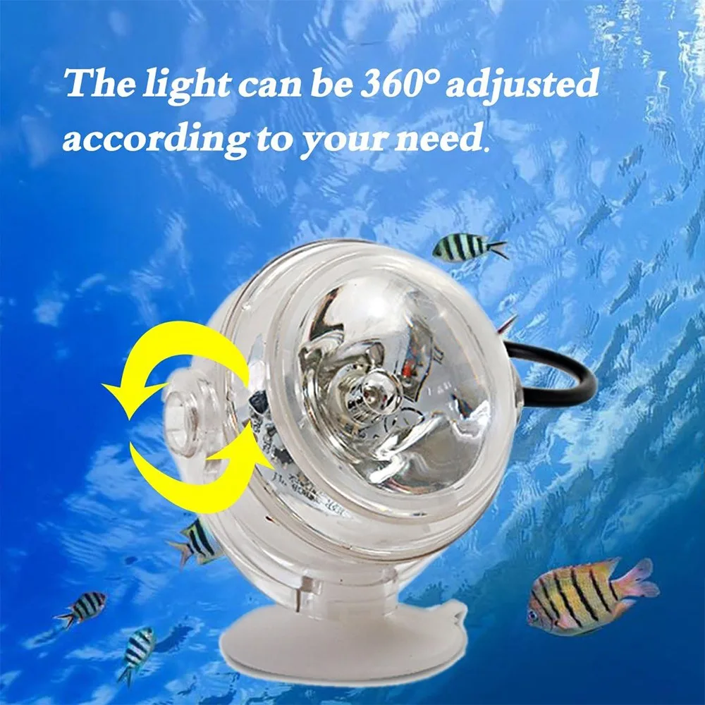 New LED Aquarium Spotlight Saving Power But High Brightness Seven Gradient Night Light Amphibious Lighting USB Waterproof Diving