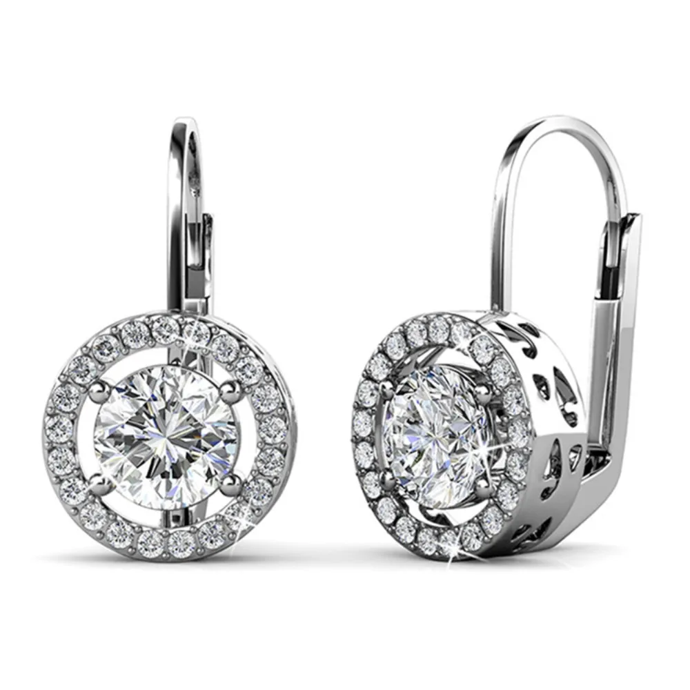 

Daisini Halo Earring Embellished with Premium Grade Crystal From Swarovski for Women Quality Brass with 18K Gold Plated Jewelry