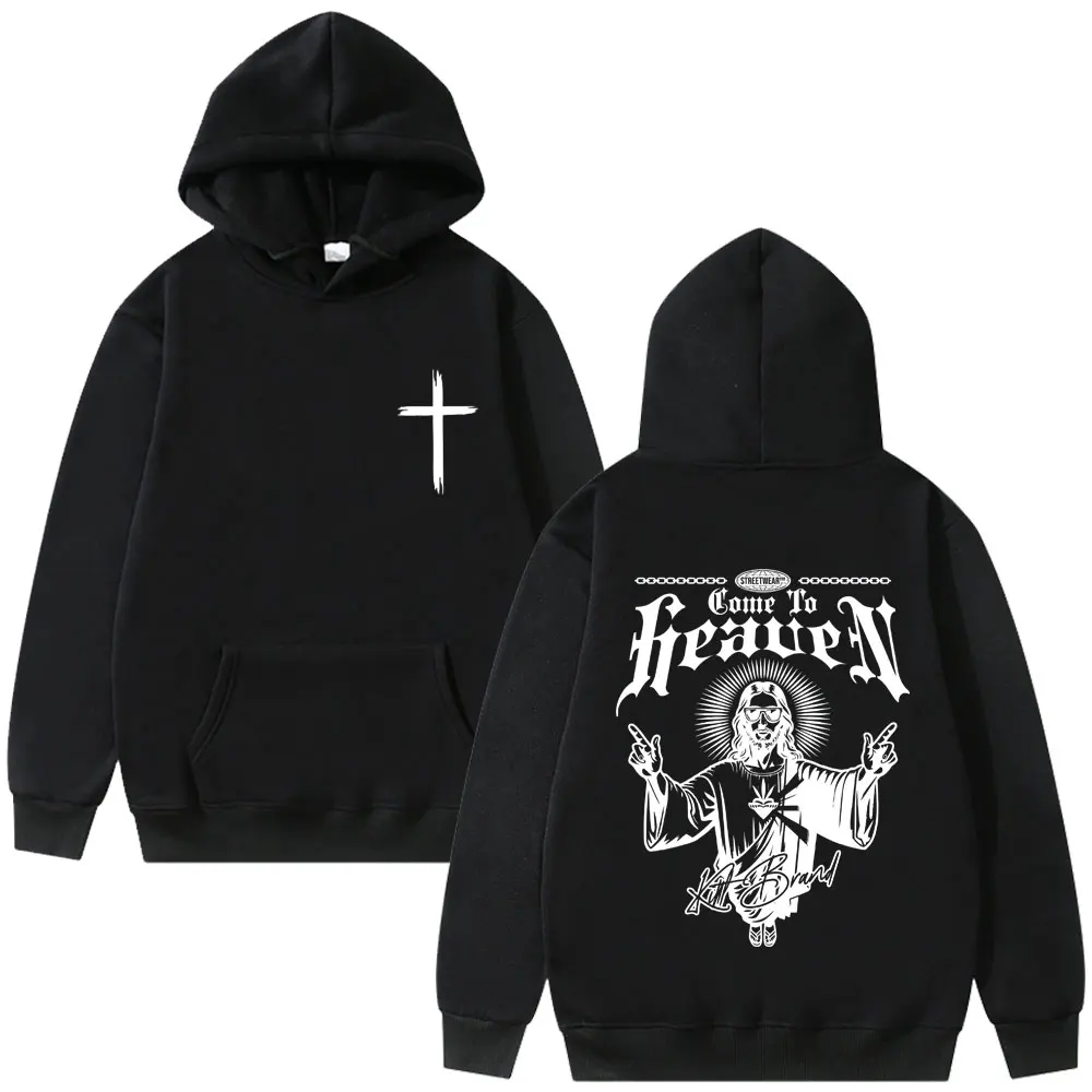 Best Famous Christian Jesus Double Sided Print Hoodie Men Women Hip Hop Fashion Rock Oversized Streetwear Male Fleece Hoodies