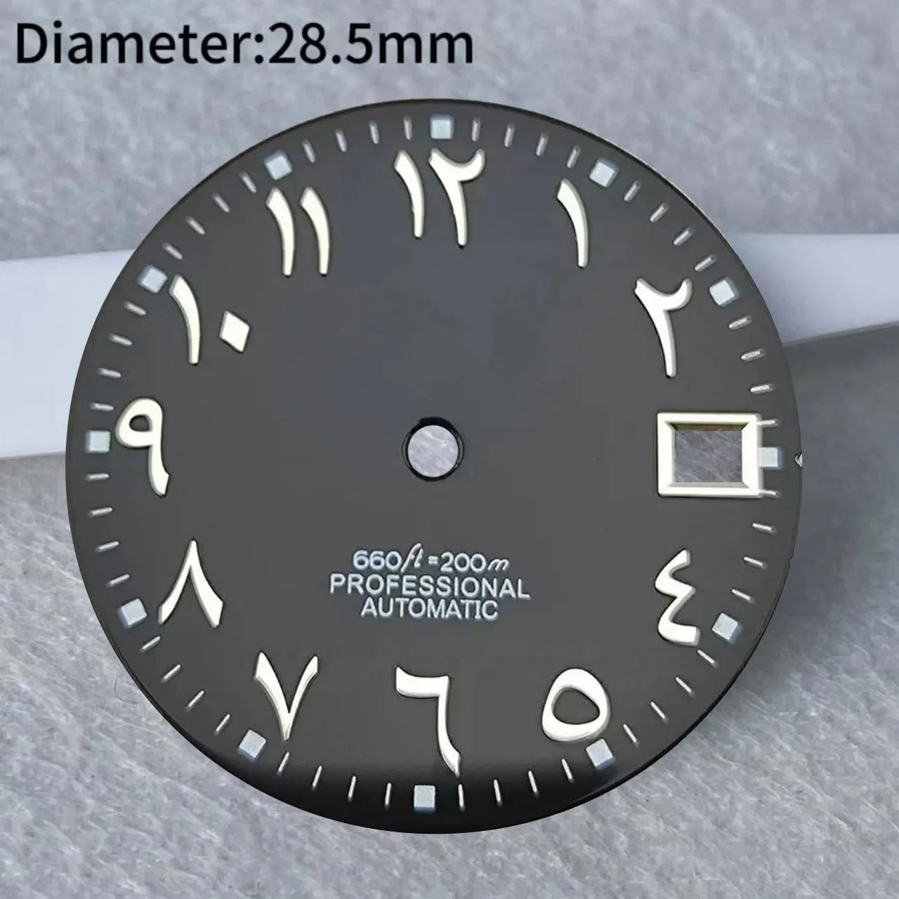 28.5mm no luminous Arabic numerals S logo dial Suitable nh dial 35 Movement accessories Watch repair tool blue green blue s dial