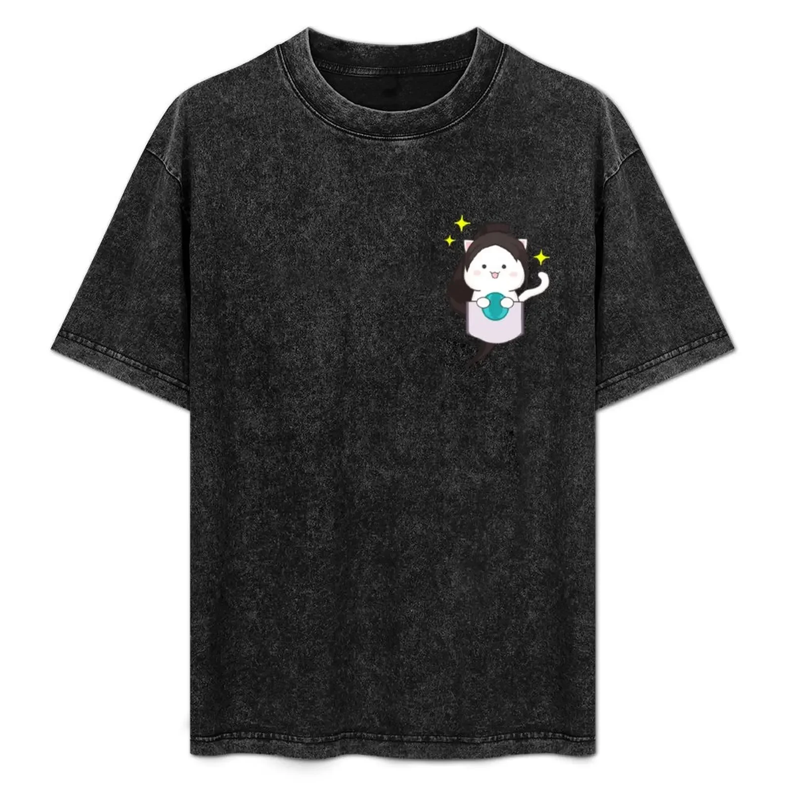 

Pocket Kitten T-Shirt Summer Casual Loose T-Shirt
