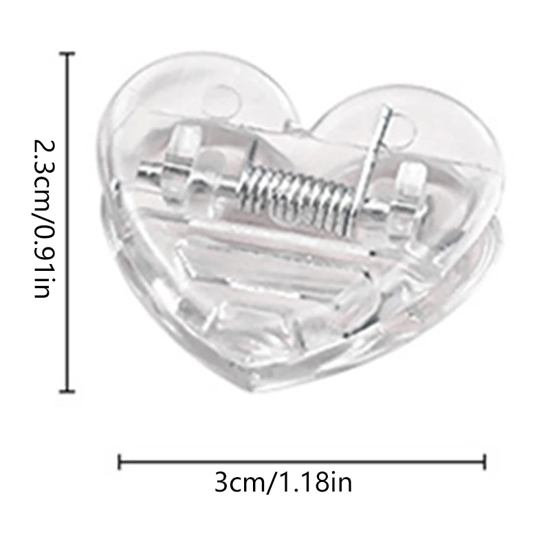 5Pcs Heart Shaped Paper Clips Mini Clip Sealing Clips Multipurpose Sewing Clip Bookmark Kawaii Tickets Phot Home Office Decor