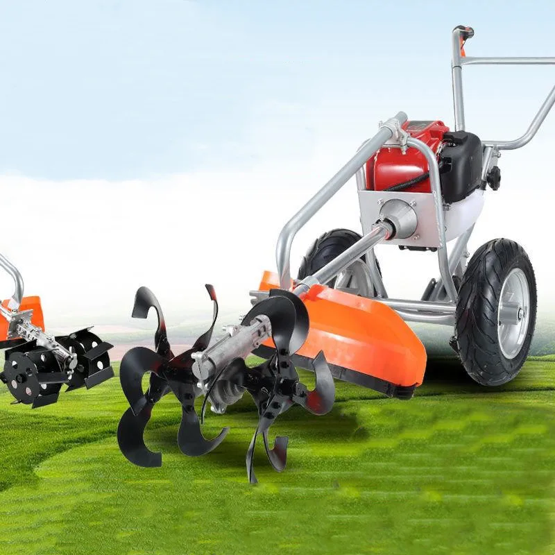 

Industrial Grade 52cc 4-Stroke Rotary Mower Multi-Functional Garden Tiller and Ditching Machine for Orchard Lawn Garden