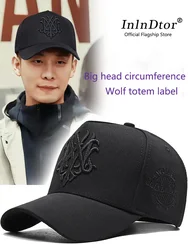 Four seasons models big head XL size men's baseball cap trucker cap embroidery totem 2024 models back buckle cap