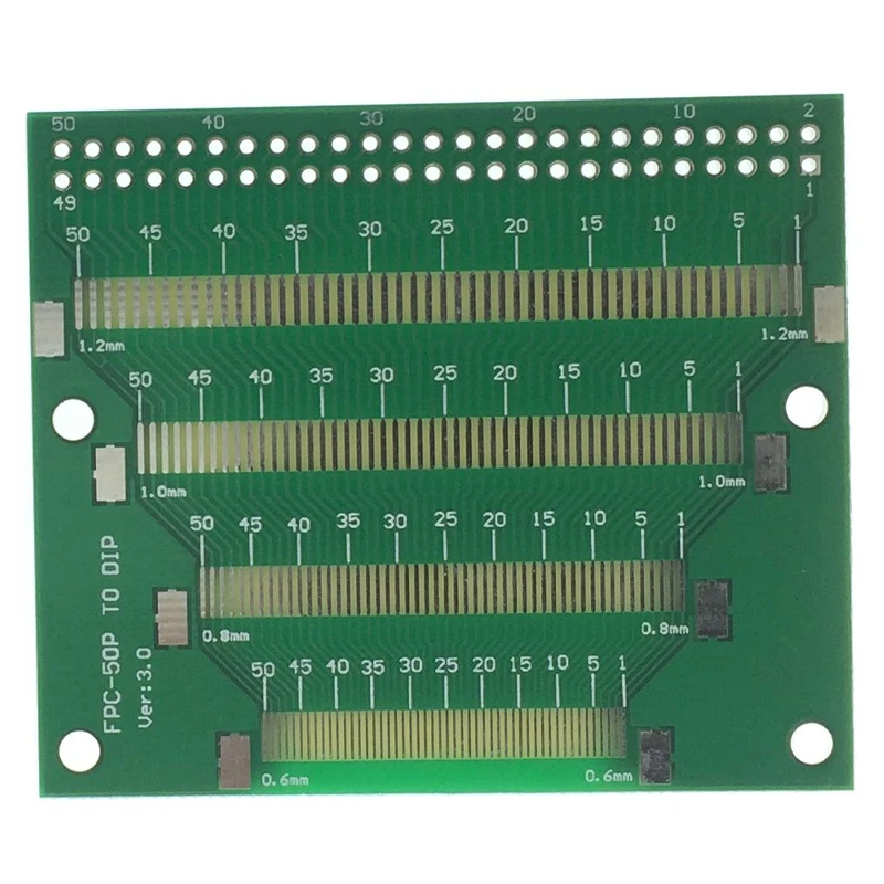 1Pcs FPC/FFC Transfer Board 8 Kinds Spacing  0.5/0.7/0.9/1.1MM  50P TO DIP 2.54MM 0.6/0.8/1.0/1.2MM Double Panel