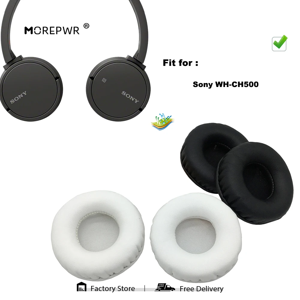 

Morepwr New Upgrade Replacement EarPads for Sony WH-CH500 Headset Parts Leather Cushion Velvet Earmuff Sleeve Cover