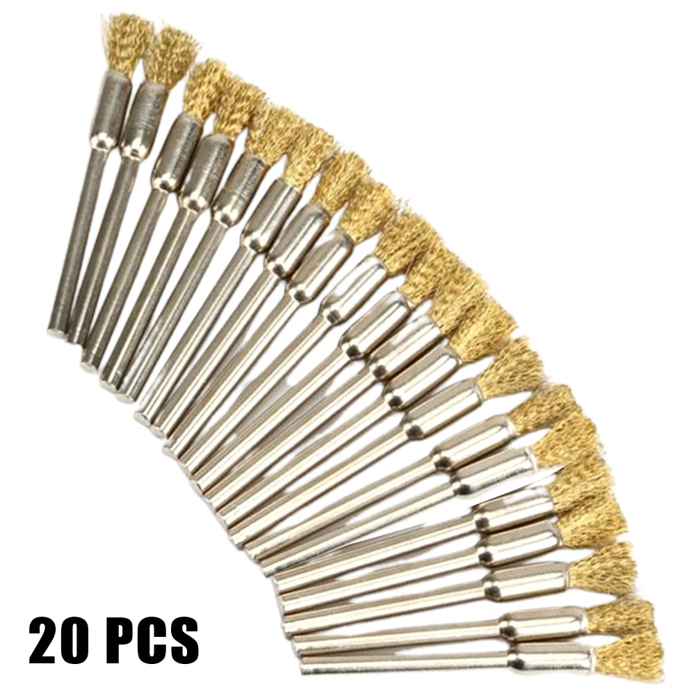 

20pcs/lot Brass Wire Brass Drill Brush Mini Brush Rotary Tool For Rotary Drill Polishing Grinding Wheel Brush Accessories