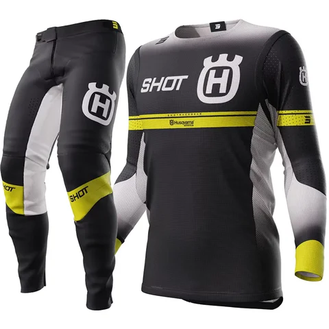2025 husqvarna mx Gear Set Top Off Road Motocross Combo Black Moto Jersey And Pant Enduro Kit