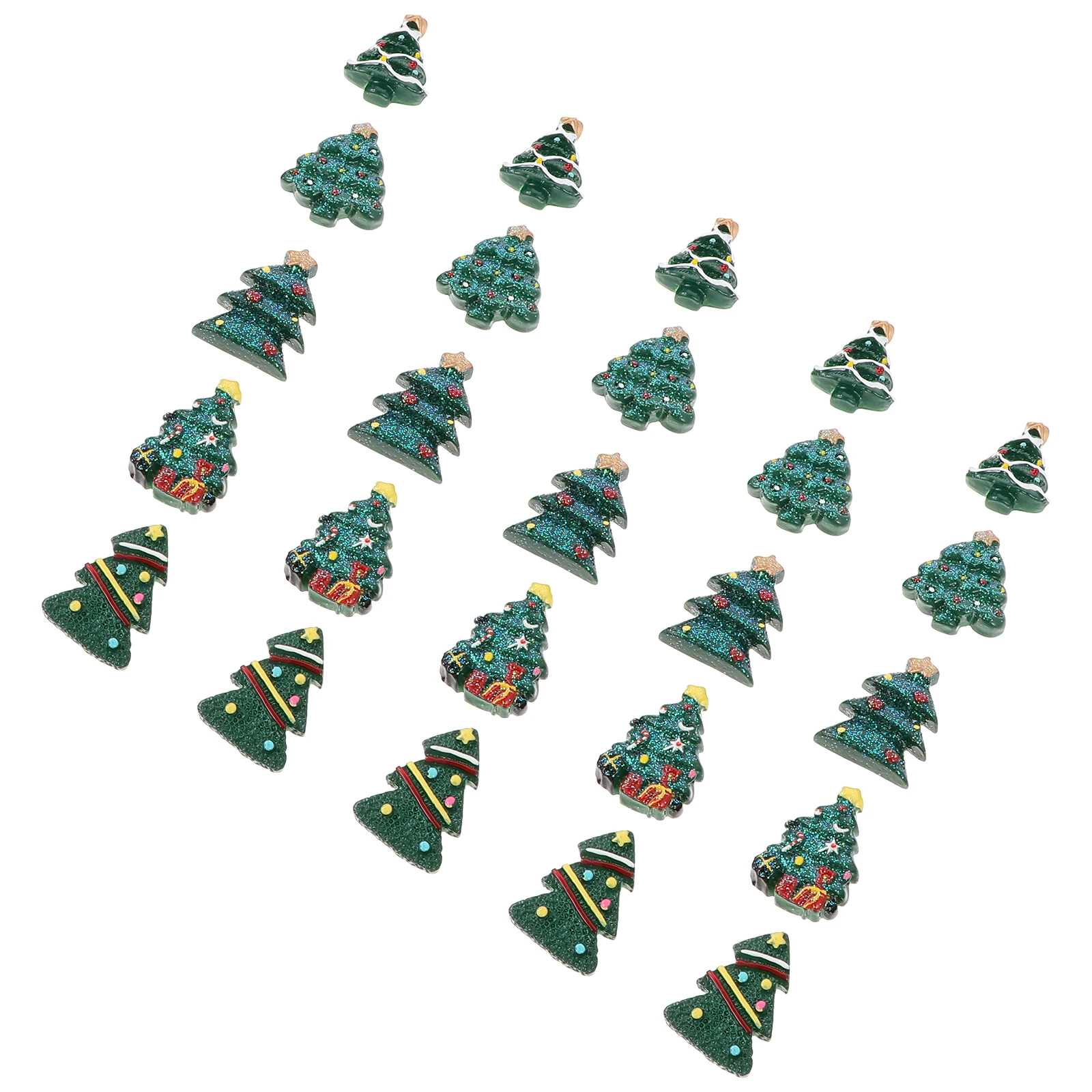 

25 pcs Christmas Ornaments Mini Crafts Pendant Charm Xmas Resin Decorations DIY Earrings Accessories Stylish Durability Unique