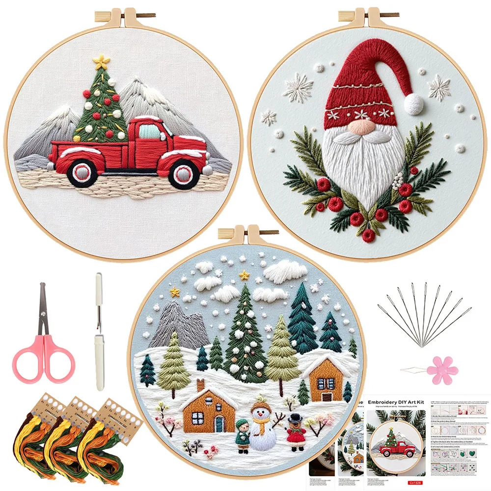 Christmas Embroidery Kit Set 4