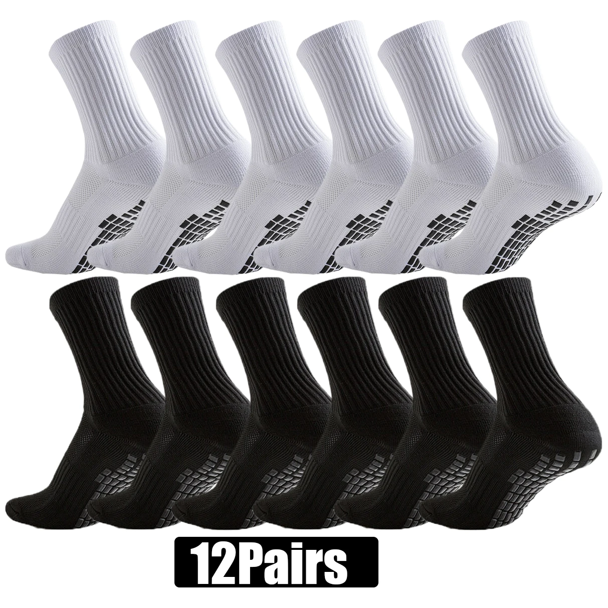 

12Pairs Non-Slip Athletic Socks for Men Women Football Basketball Soccer Cycling Hiking Skateboard Sports Socks​