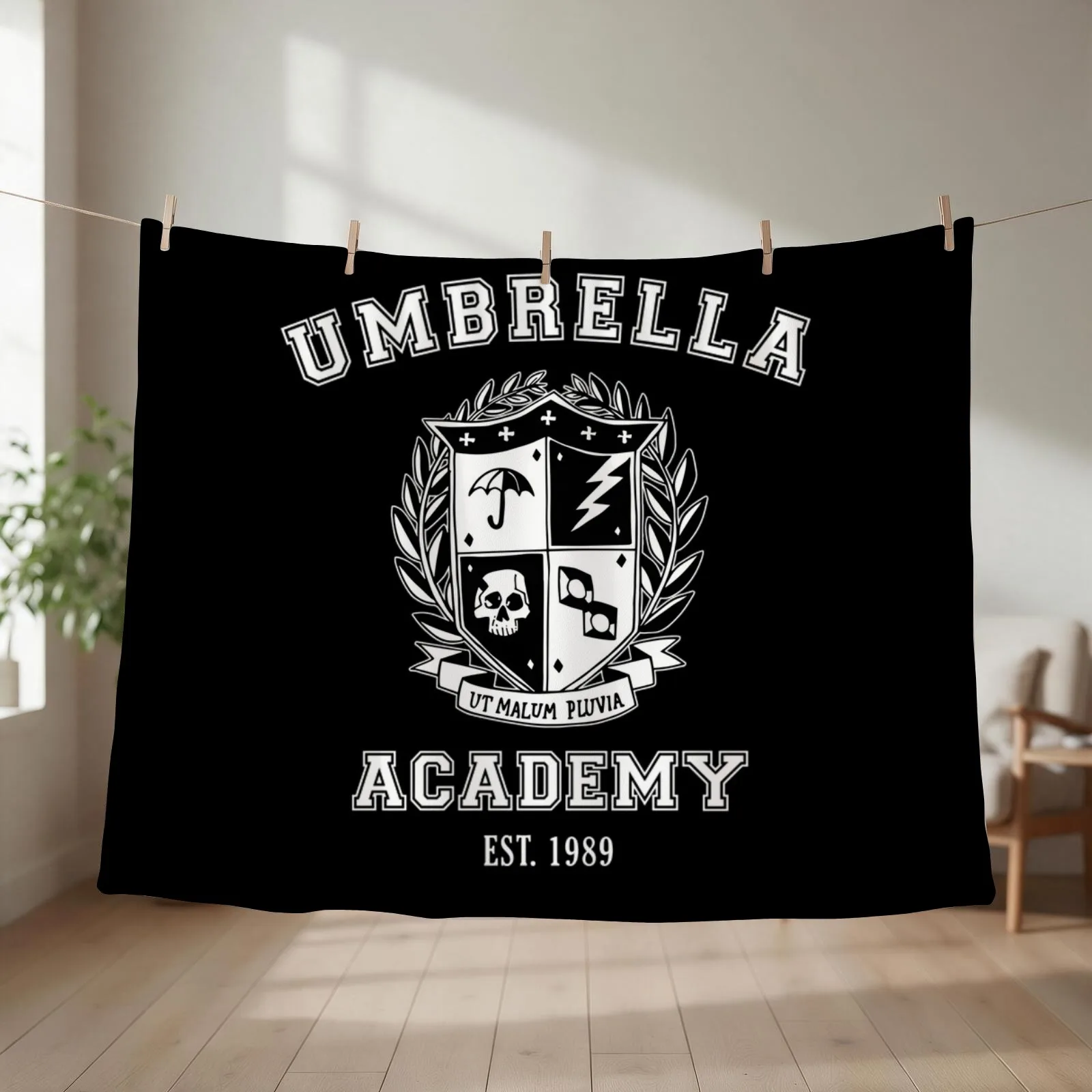 Umbrella Academy - School Varsity Throw Blanket couch cozy soft plush fuzzy picnic outdoor blanket