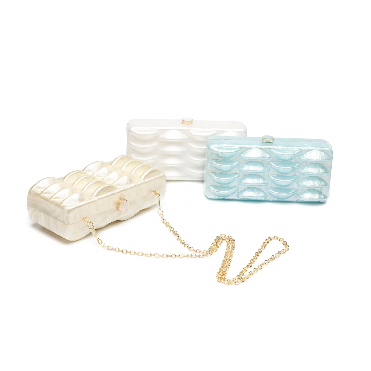 

Wavy Marble Acrylic Clutch Bag Women Box Purse Shoulder Crossbody Handbag Summer Wedding Party Hasp Design Elegant Evening Bags