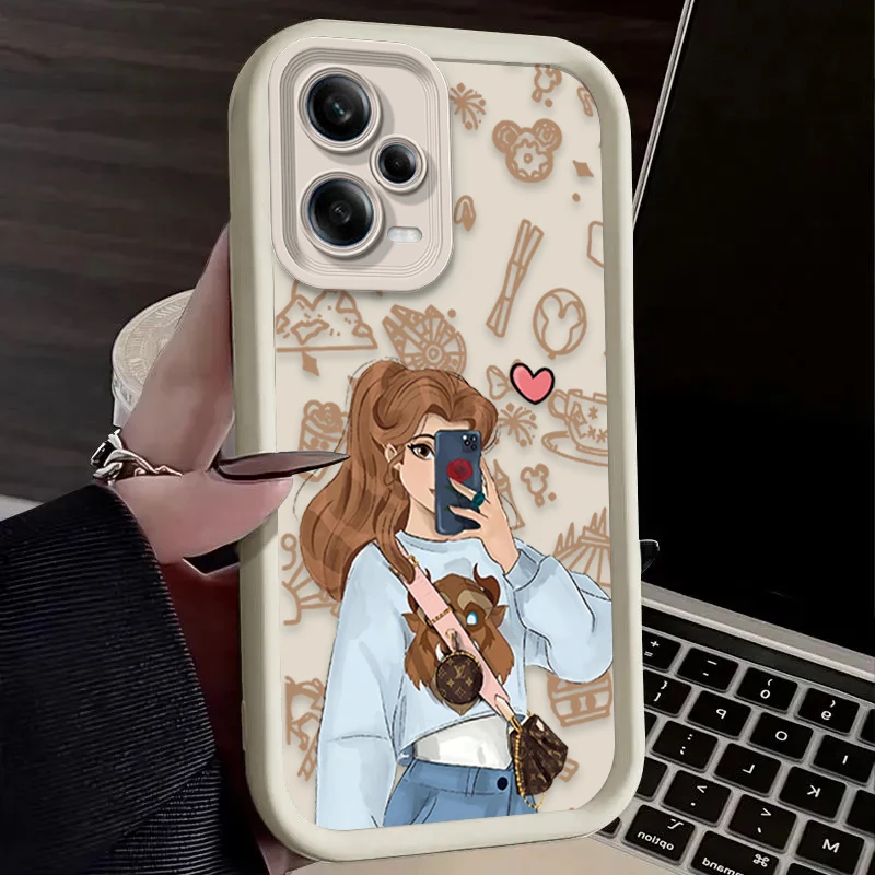 Disney Princess Girl Phone Case For Xiaomi Redmi Note 13 12 11 Pro Plus 12S 11S 10S 10 9 9S 8 12C 13C Soft Silicone Cases Funda