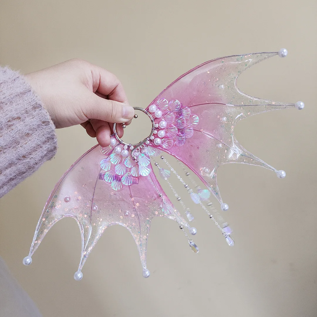 

Butterfly Ears Hanging Hairpins Women's Antique Headgear Purple Hair Accessories Hanfu Cheongsam New Chinese Hair Accessories
