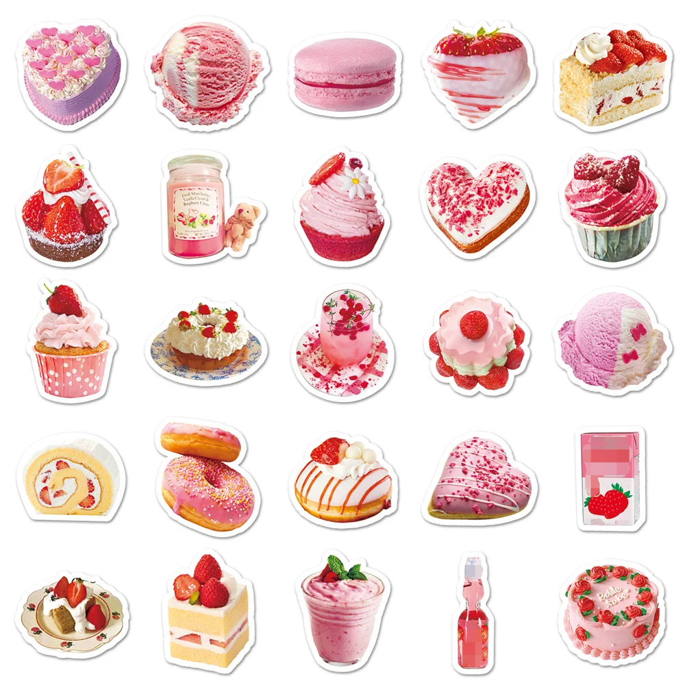 10/30/50PCS New DIY Cake Cartoon Personality Creative Computer Suitcase Table  Water Cup Car Chair Decoration Waterproof Sticker