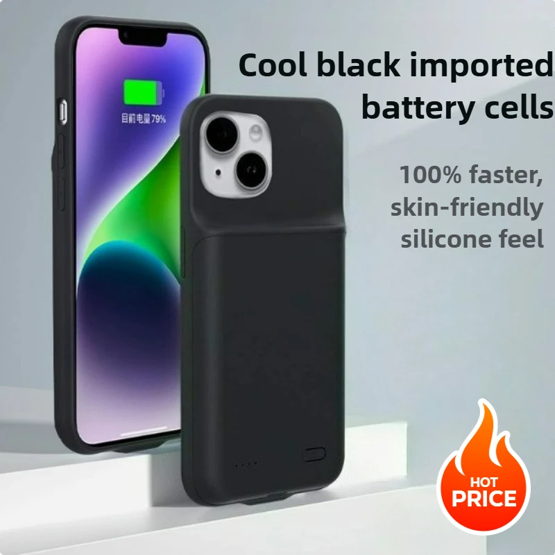 

smart Battery Case for iPhone 14 13 12 11 Pro Max iPhone XS Max XR 5 6 7 8 Plus SE2 3 Portable Power Bank Charging Charger Cover