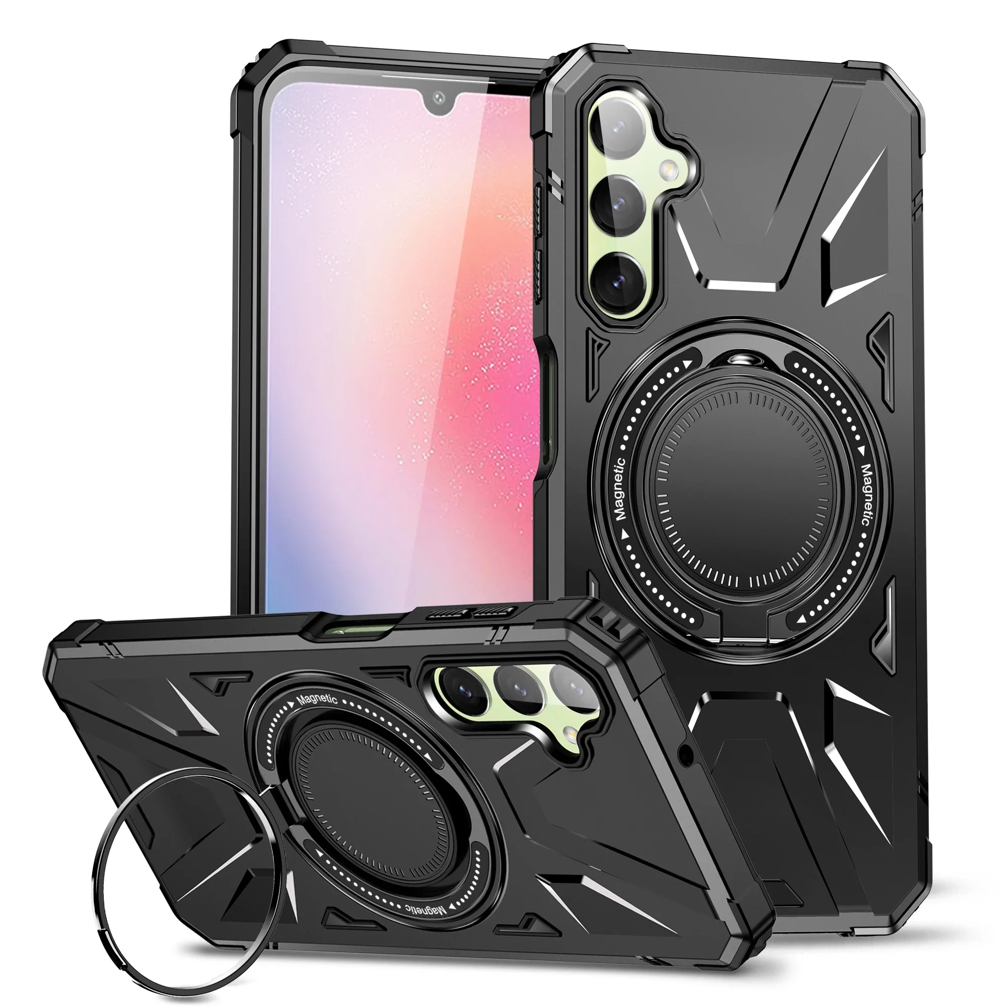 Portable Stand Function Phone Case for Samsung Galaxy S24 Ultra Plus Protective Funda Capa