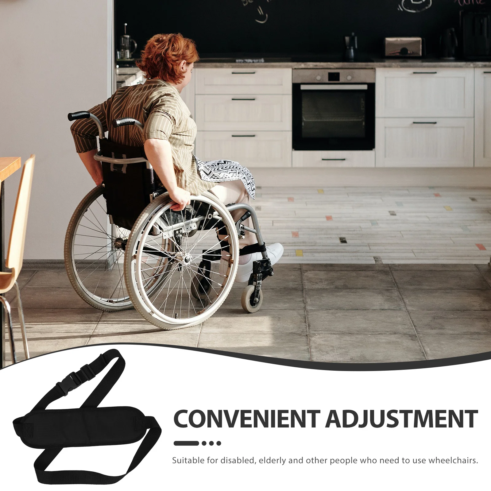 

Patients Wheelchair Safety Strap Adjustable Comfortable Breathable Secure Locking Band for Elderly and Disabled Wheelchair