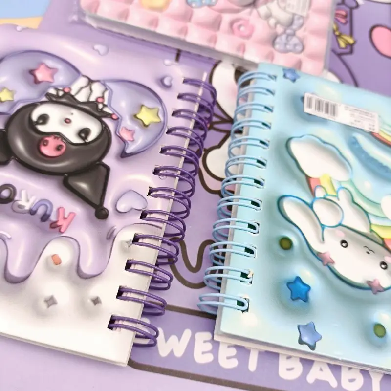 Sanrio Cinnamoroll Kuromi My Melody Hello Kitty Cute Office Notebook Handbook Book Cartoon Anime Coil Book Gift for Friend