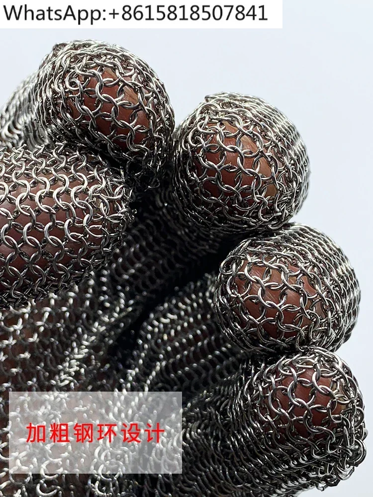 

Wear-resistant and anti-cutting steel wire gloves 316 stainless steel ring fish-killing and anti-cutting
