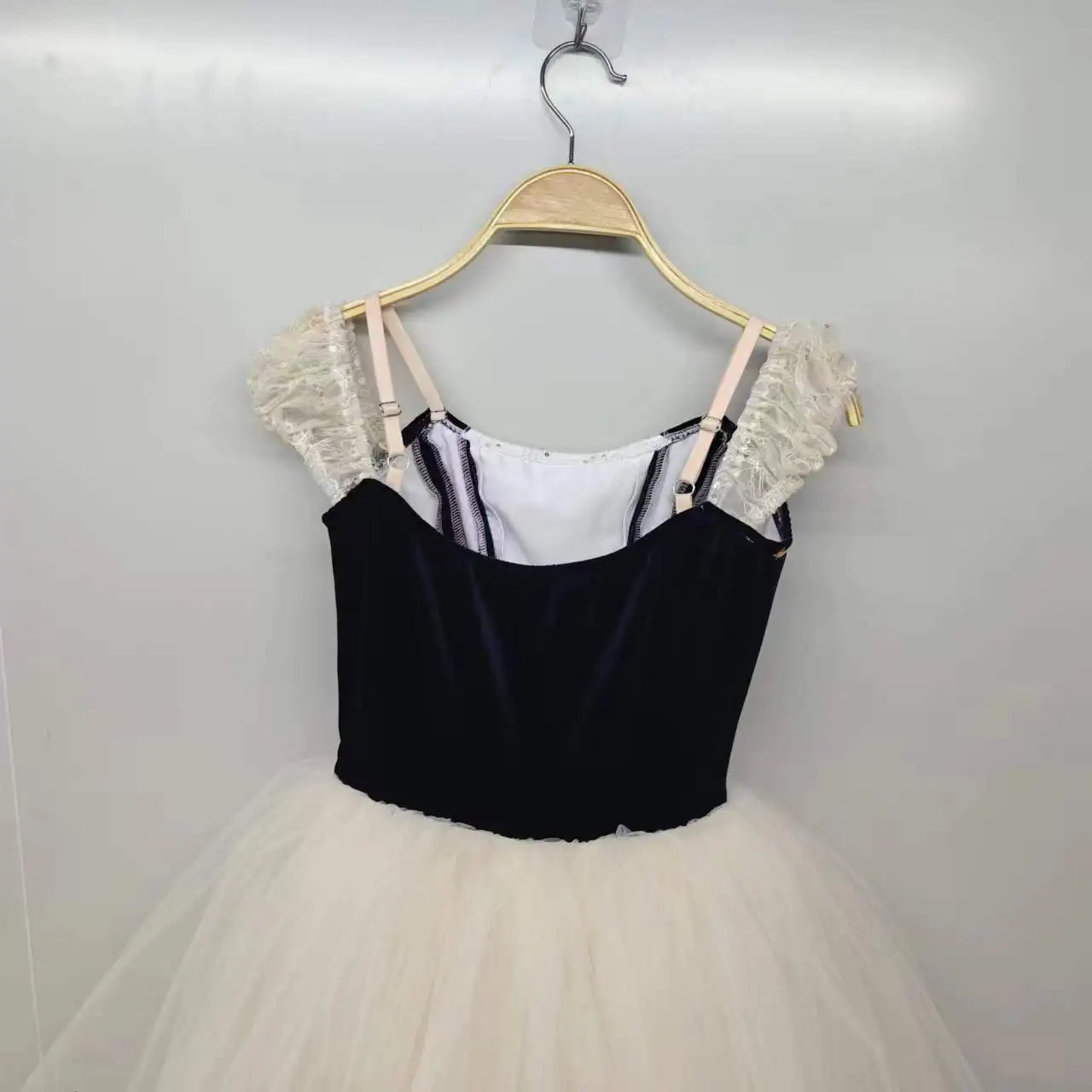 Vestido de Ballet largo blanco y negro con variación de graduación profesional para niñas, ropa de rendimiento privada personalizada