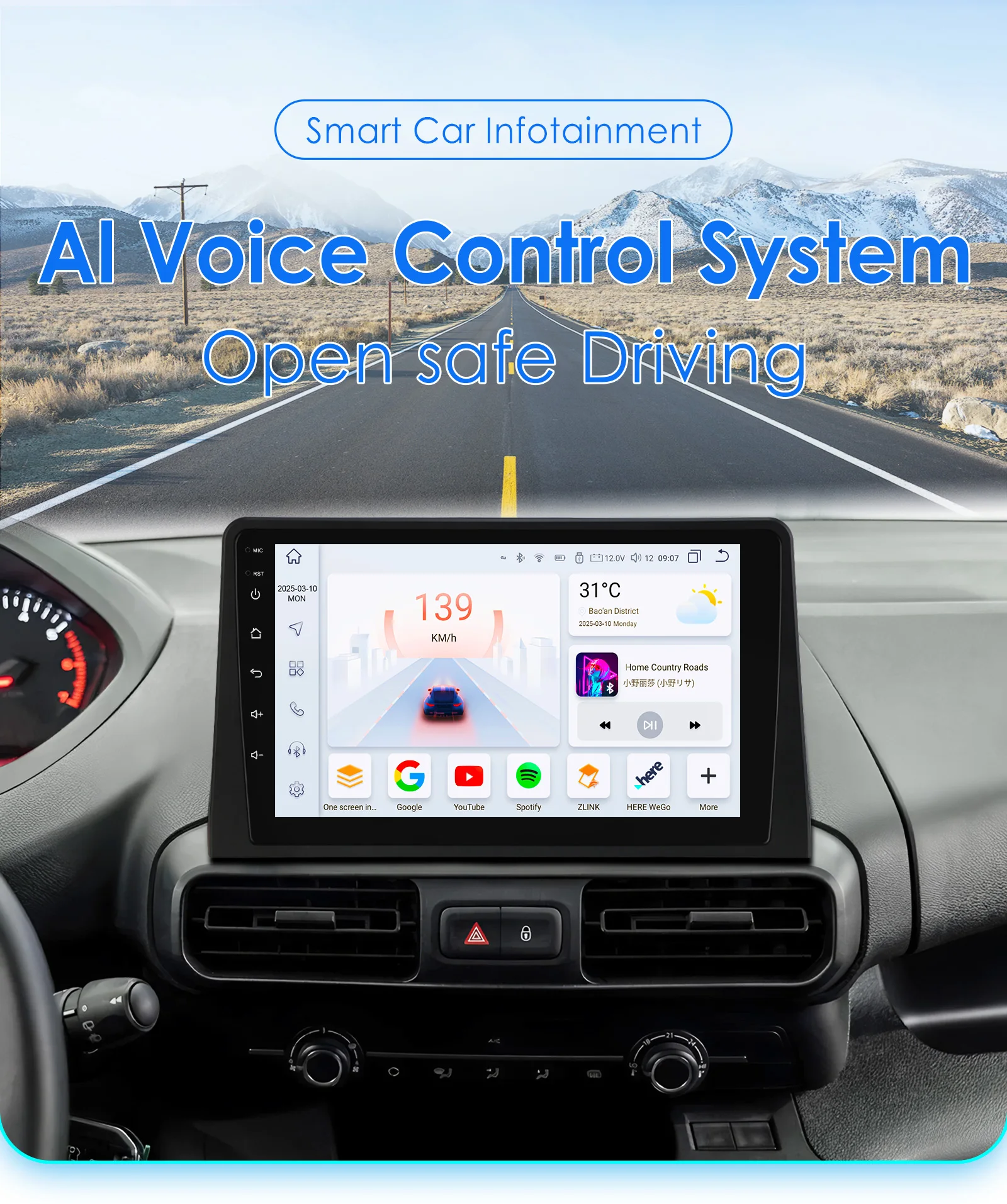 2DIN Android 14 Autoradio für Citroen Berlingo 2019 Peugeot Partner Rifter 2020 Opel Combo Multimedia-Player GPS 360 CAM SWC BT