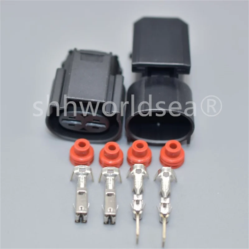 1/10Sets Auto 2pin plug 1897214-1 1897213-2 Waterproof Wiring Harness Connector 1897214 With Terminals and seals