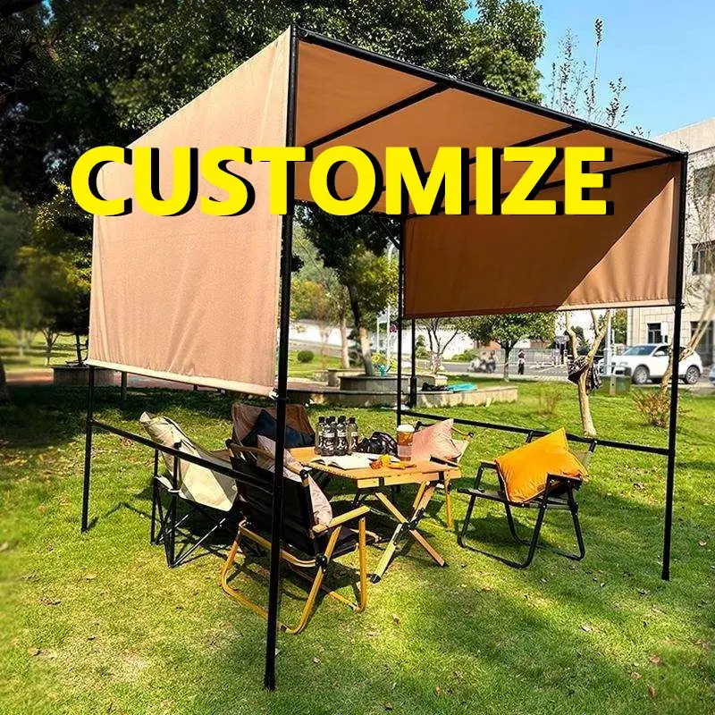 Any Size Custom Bohemian Style Aluminum Gazebo Multi Color Vintage Fabric Adjustable Side Shades Backyard Patio Leisure Canopy