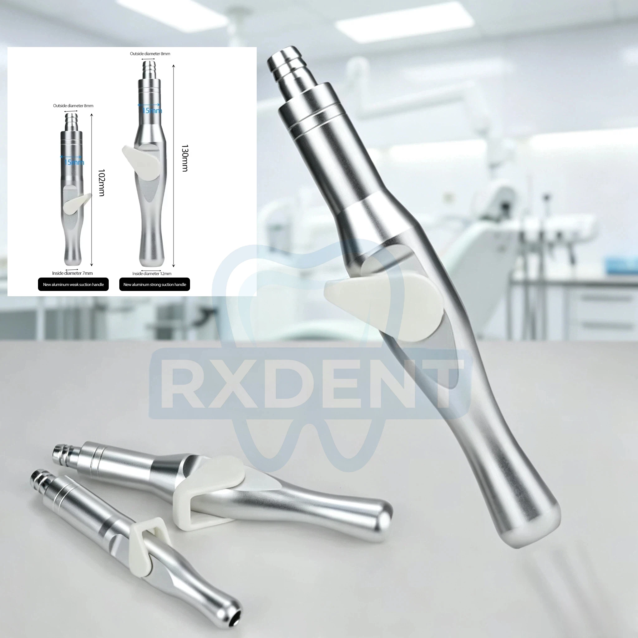 Dental Autoclavable Saliva Ejector Sution Valves High Strong&short Week Tip Adaptor Salivary Duct with Switch