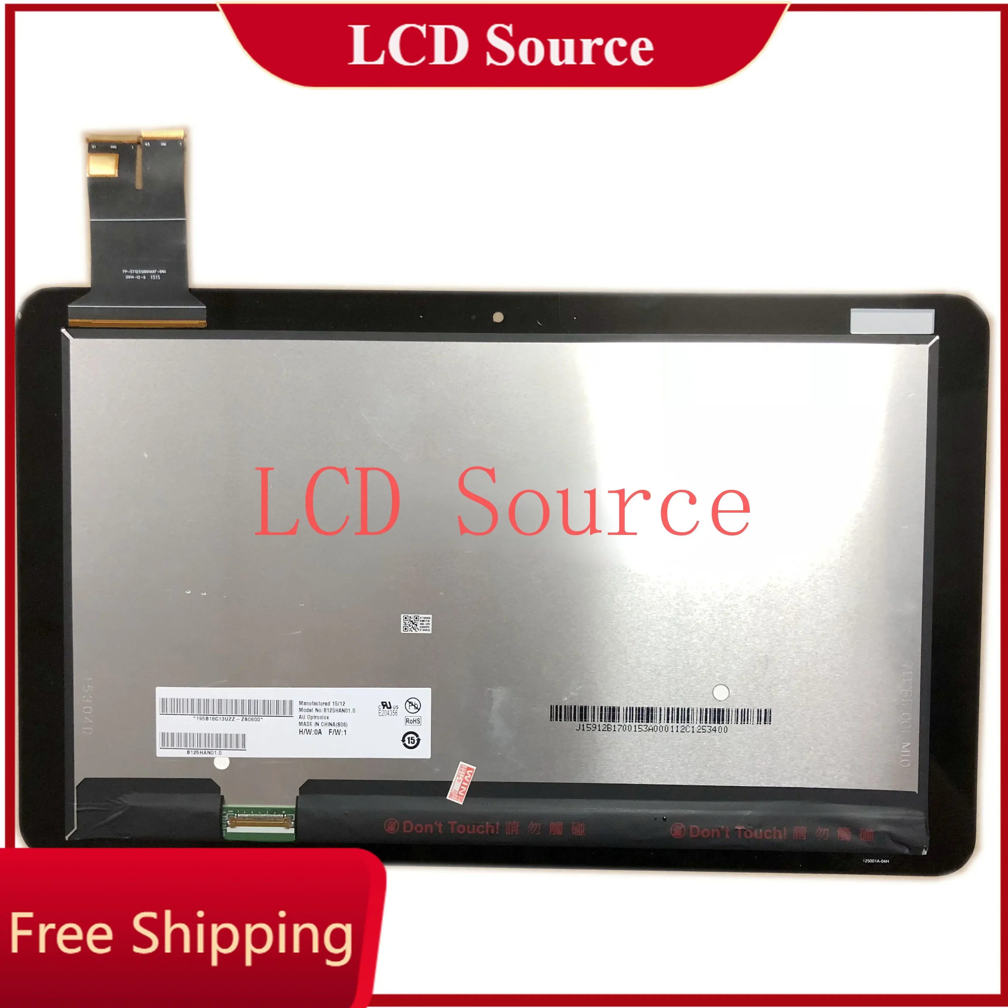 Untuk Asus T300chi T300 CHI CHI 1920*1080 Digitizer kaca 12.5 "LCD LED layar sentuh perakitan Kelas B