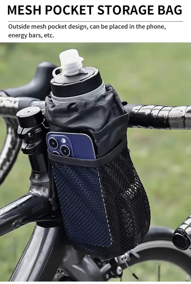 1/2 Stück Universelle Regenfeste Isolierte Fahrrad-Flaschentasche Lenker-Flaschenhalter für MTB Rennrad – Detail 8