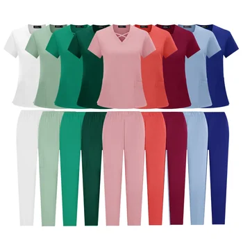 女性の病院の低木セット,看護アクセサリー,医療服,ユニフォーム,歯科,診療所,美容院,スパ,ワークウェア