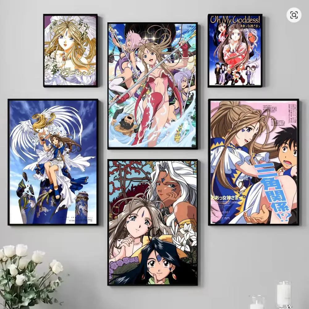 Anime Ah! My G-Goddess Poster HD Art Mural Wallart Poster Waterproof Vintage Print Decor for Home Decoration DIY Durable