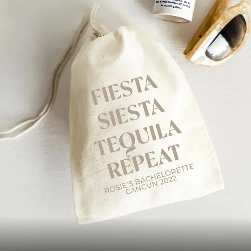 20 Fiesta Siesta Tequila Repeat Bachelorette Party Hangover Kit Bags Hangover Recovery Kit Custom Gift Mexico Survival Kit Cabo