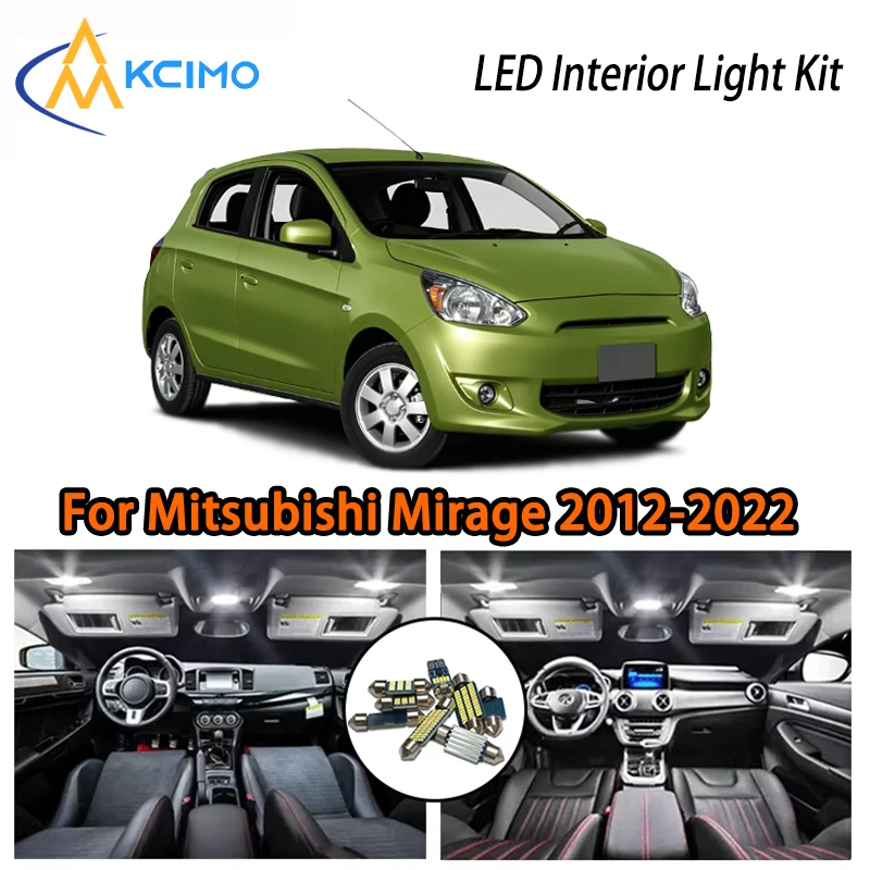 

White Ice blue LED Interior Lamp For Mitsubishi Mirage 2012-2022, Super Bright Easy Install Atmosphere Lighting