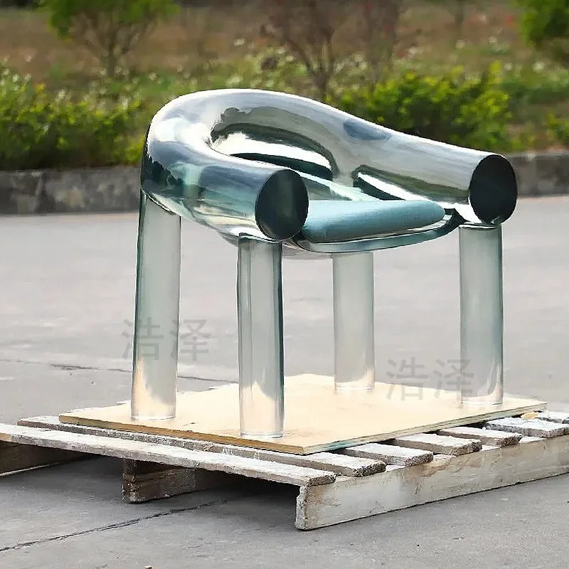 Creative transparent resin elephant chair model room dining chair hotel lobby transparent leisure chair