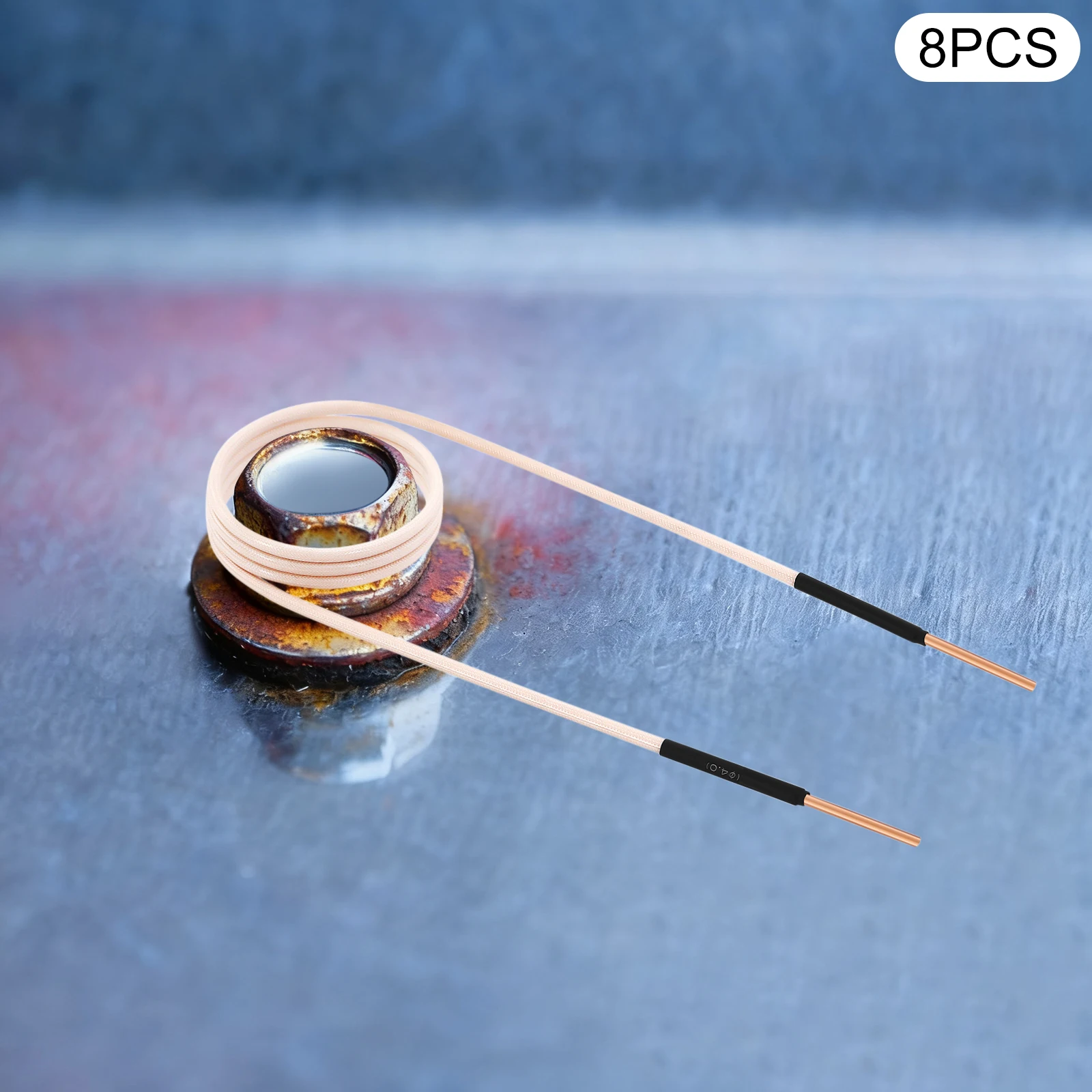 Long Coils Kit, Heating Coil Set, Heater Coil Accessory, 8PCS High Temperature Copper Wire for RV Hydraulic Tool, Durable Corrosion Resistant