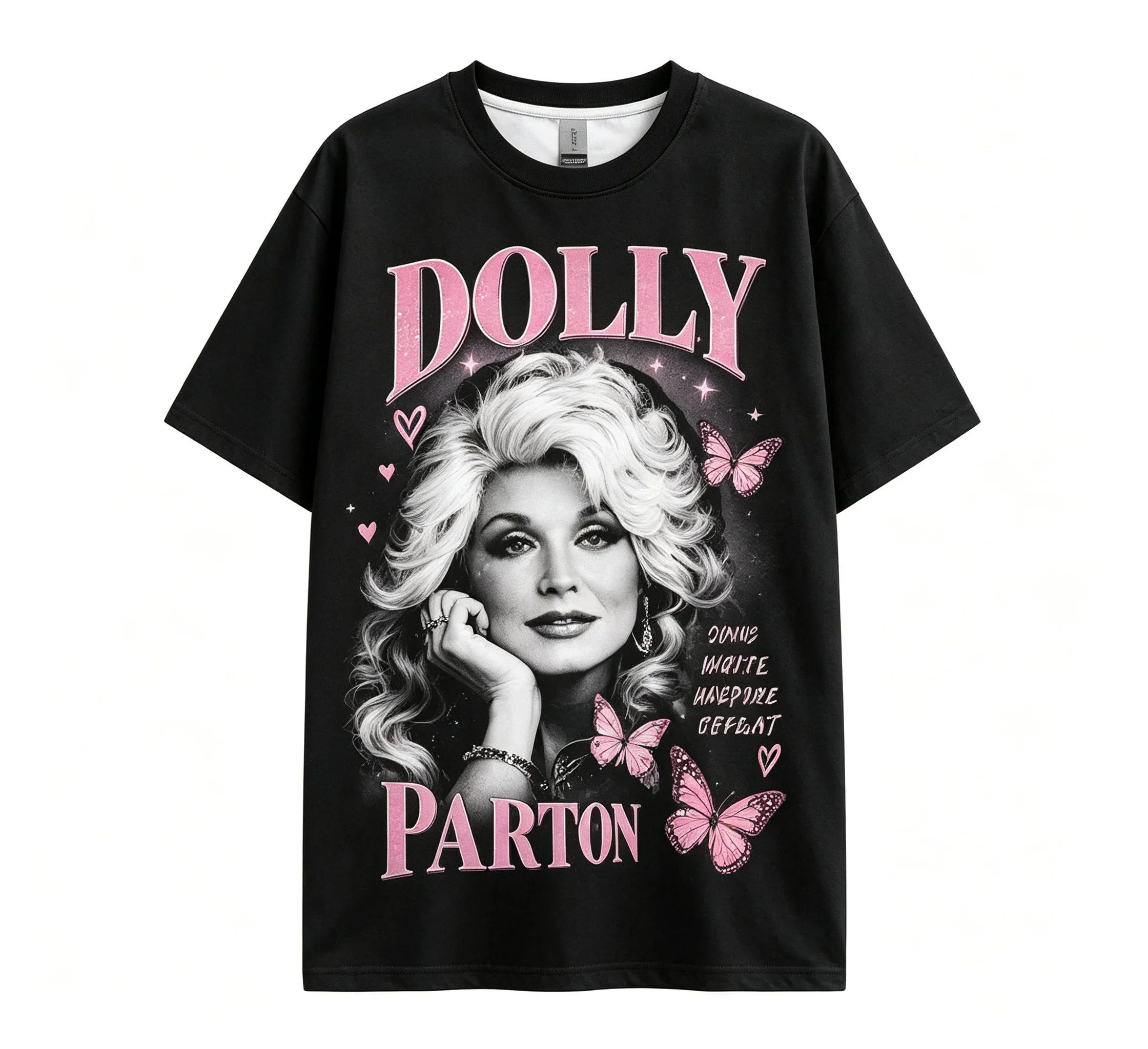 Unisex Vintage Portrait Graphic T Shirt Retro Butterfly Heart Print Casual Short Sleeve Tee Country Music Fan Summer Top
