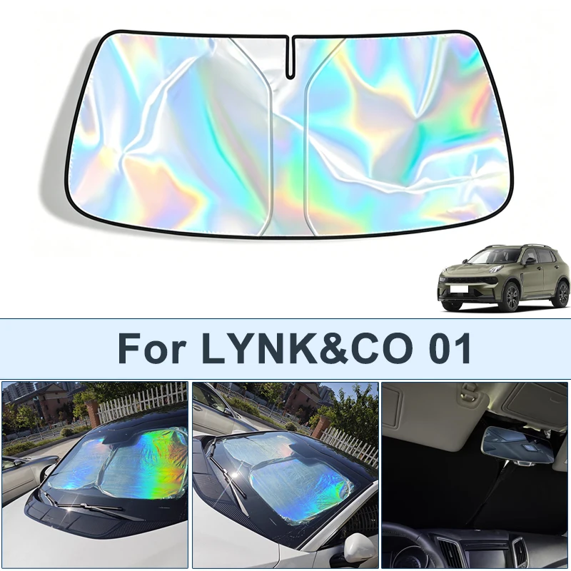 

Складная солнцезащитная шторка на лобовое стекло для LYNK&CO 01, УФ-отражающий солнцезащитный чехол, аксессуары для салона автомобиля