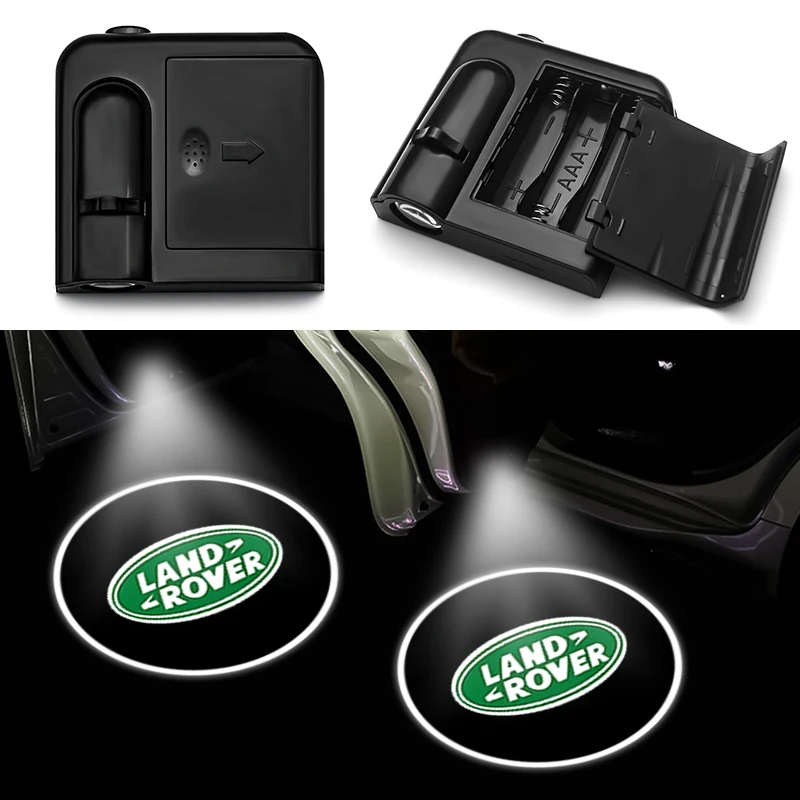 

2Pcs Wireless Car Door Welcome Logo Light Ghost Shadow Courtesy Projector Lamp For Land Rover Range Rover Discovery 3 Freelander