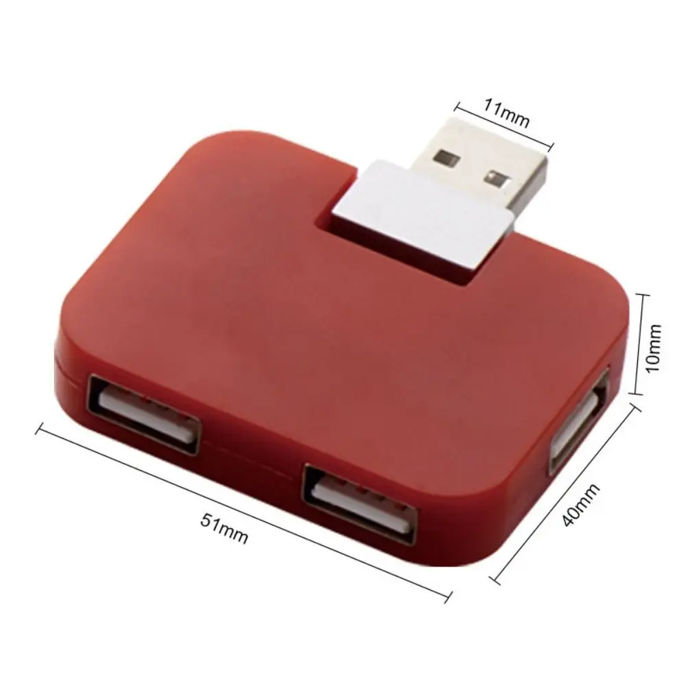 사각 USB 멀티 포트 허브, 4 포트 확장기 분배기, 미니 USB 허브, 4 포트 멀티 인터페이스, 4 인 1, 4 포트 허브 노트북