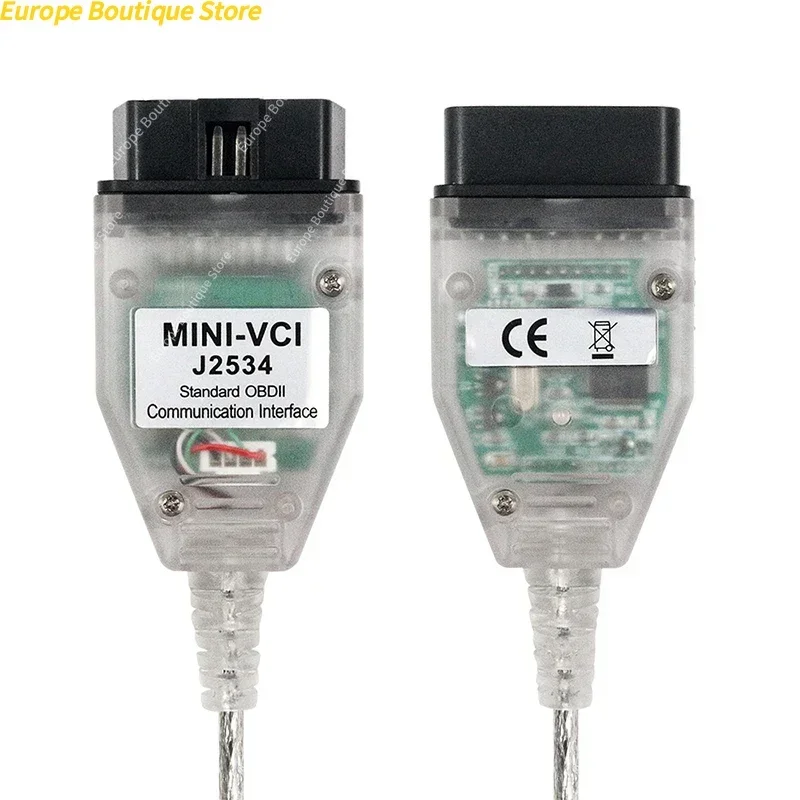 V18.00.008 mini vci FT232RL For Toyota TIS Techstream For J2534 mini vci FTDI Auto Scanner OBD2 Car Diagnostics cable MINI-VCI