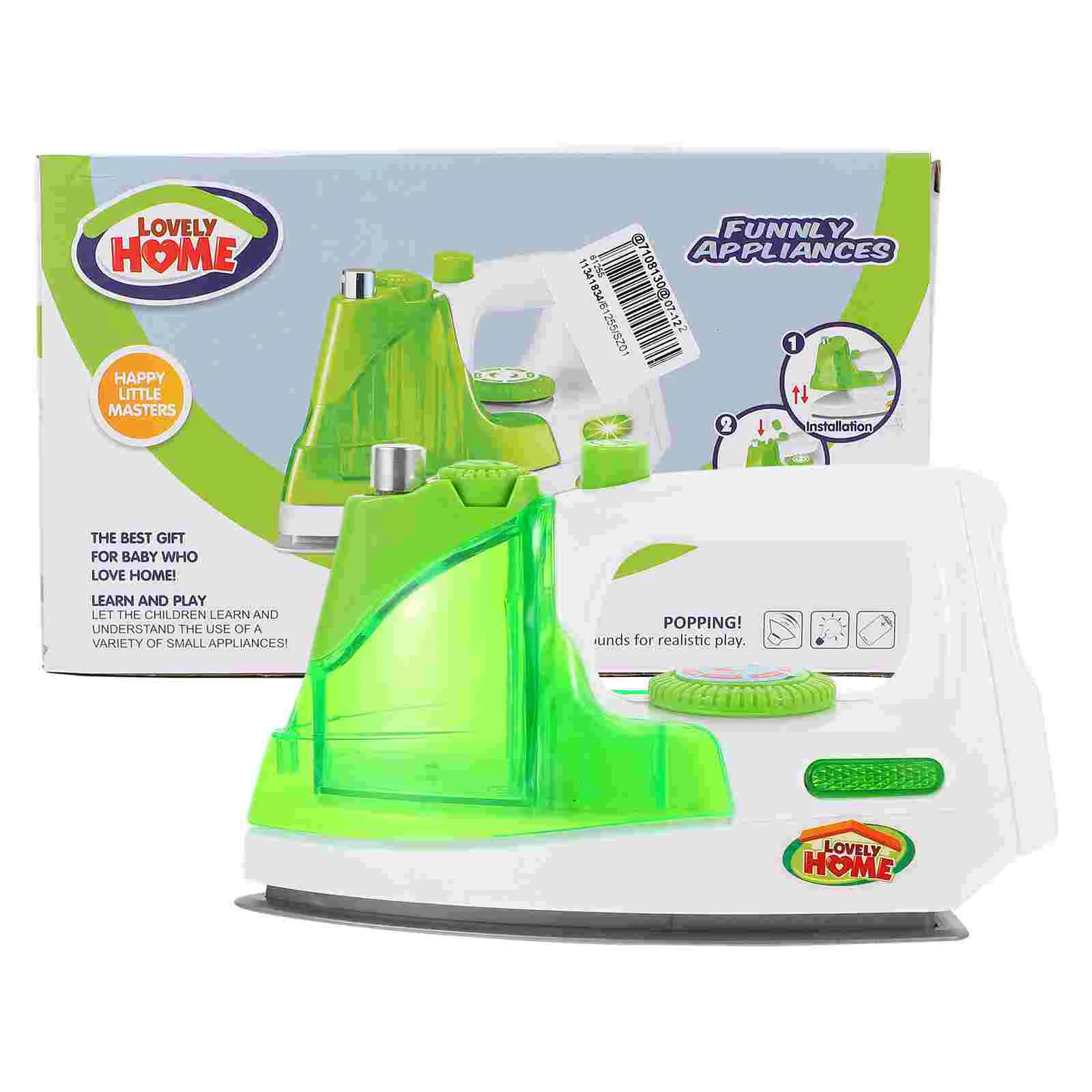 Toys Simulation Electric Iron Kids Home Appliance Funny Plaything Cosplay Chic Simulated Mini Green Child