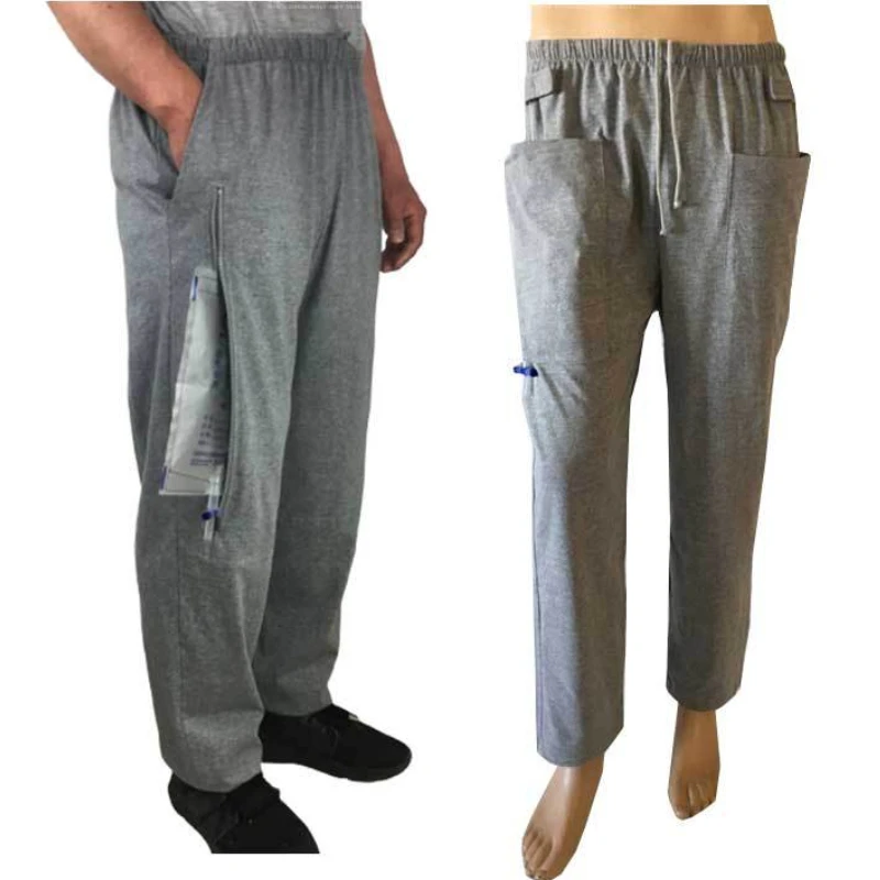 

Spring Summer Bladder Fistula Pants Gallbladder Stony Bile Drainage Bag Nursing Pants Incontinence Urethral Tube Insertion Pants